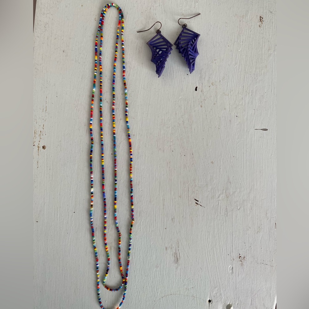 Beaded necklaces & coordinating earrings